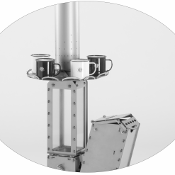 Temperierplattform für den RS2 aufgesetzt
