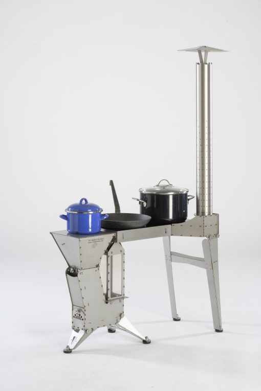 Set RG1 Raketenofen RS1 + Feuerlaterne + Kaminhut + Erweiterungstank + Raketengrill RG1